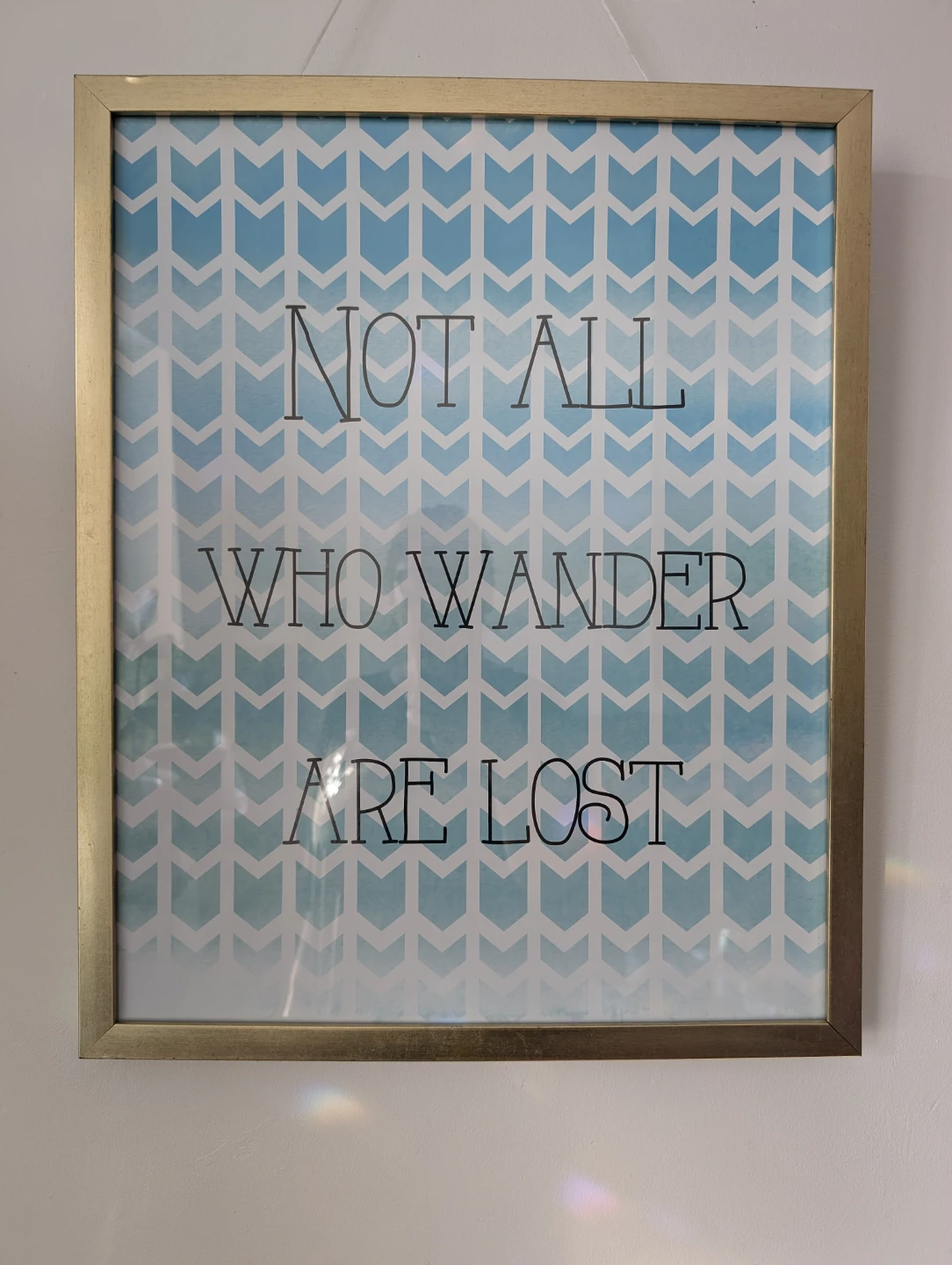 Framed "Not All Who Wander Are Lost" Wall Art