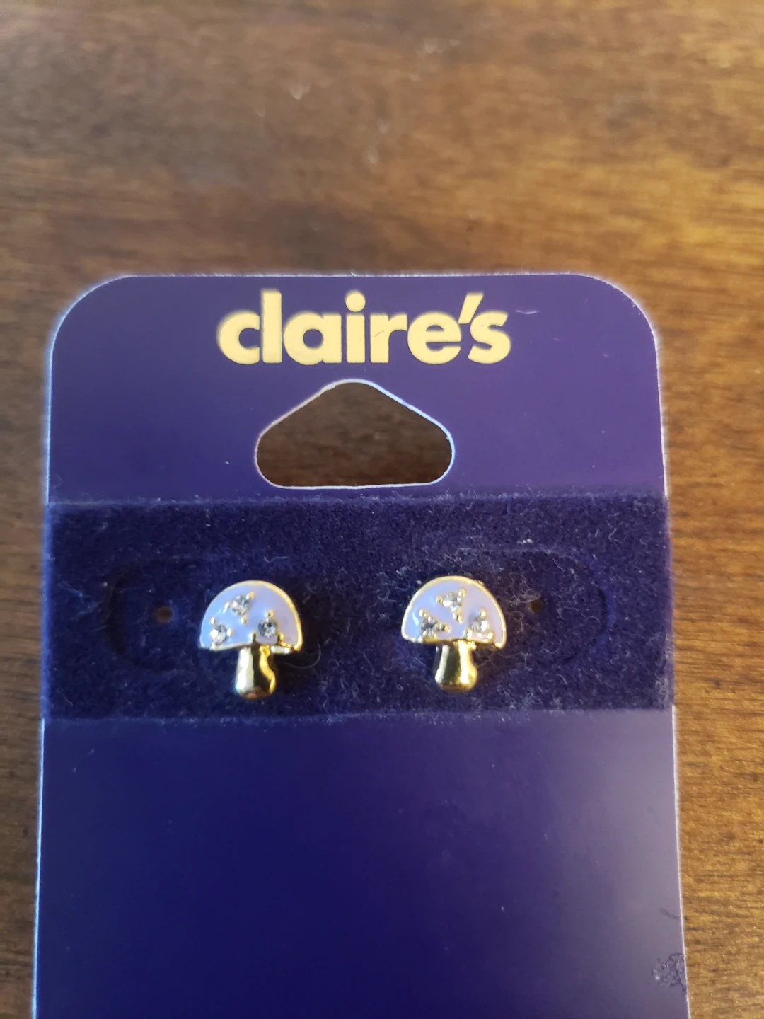 Claire's 18kt Gold Plated Mushroom Earrings