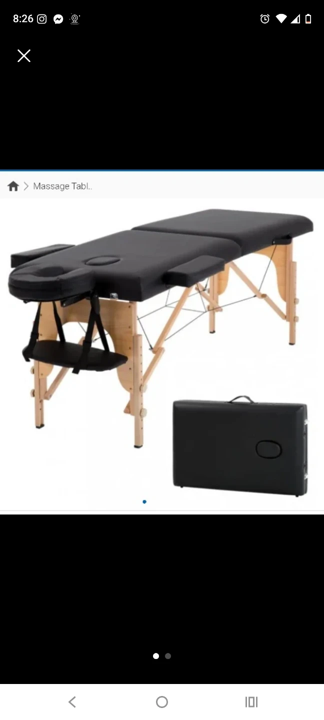 Black Portable Massage Table