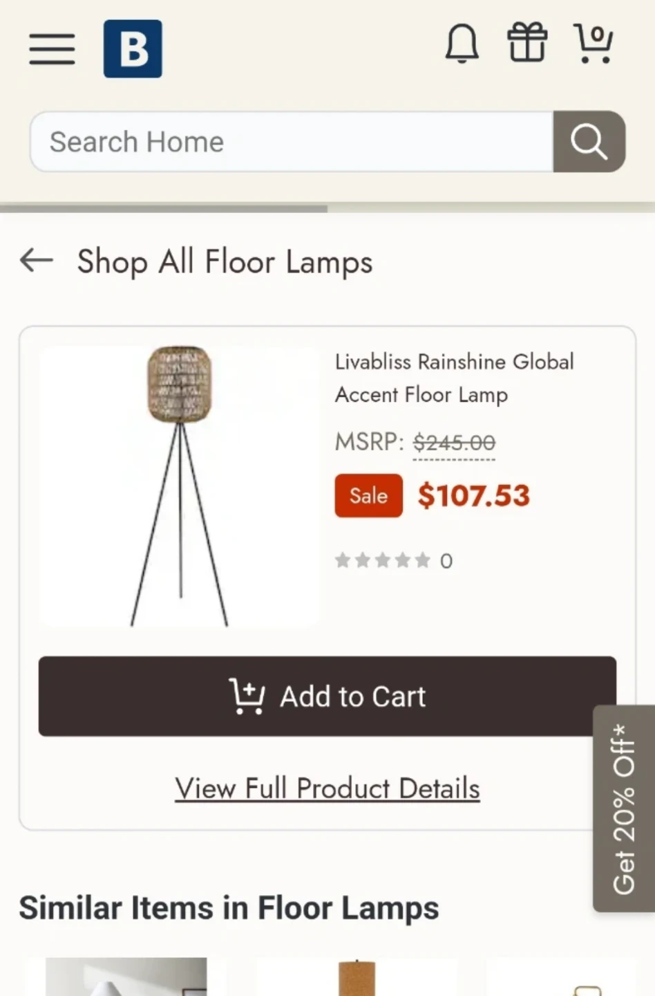 Livabliss Rainshine Global Accent Floor Lamp