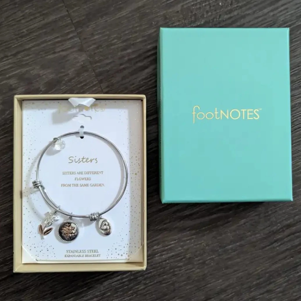 Footnotes Sisters Stainless Steel Expandable Bracelet