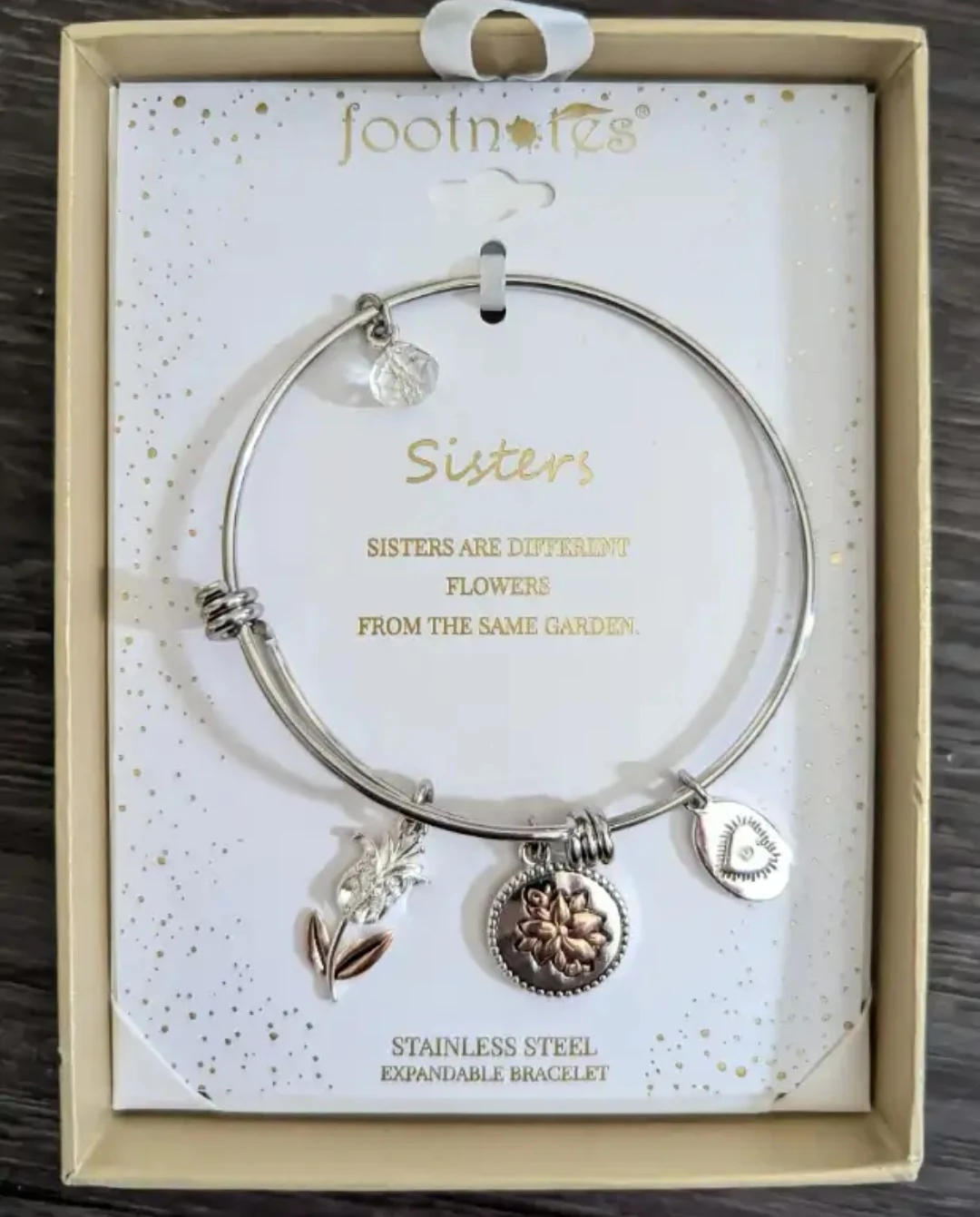 Footnotes Sisters Stainless Steel Expandable Bracelet - photo 2