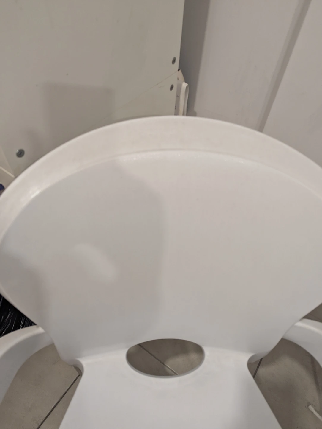 2 White Hard Plastic Chair with Metal Legs - photo 5