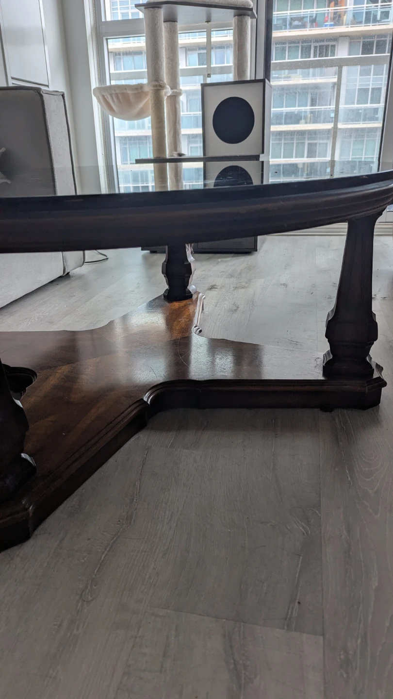 Round Glass Top Coffee Table - photo 2