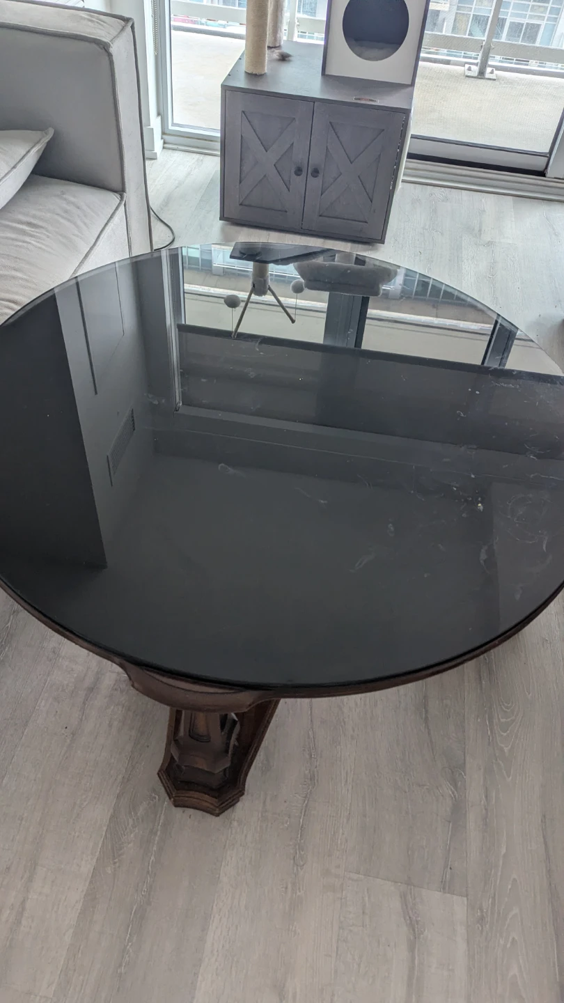 Round Glass Top Coffee Table - photo 3