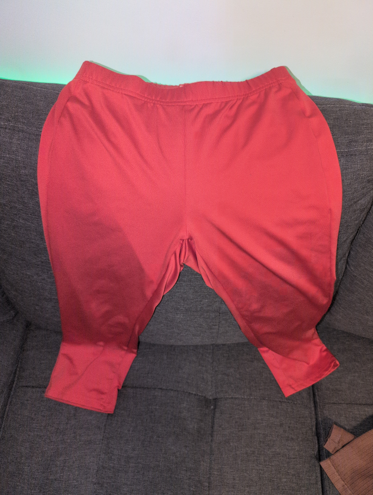 Red Cropped Athletic Pants and top - photo 2