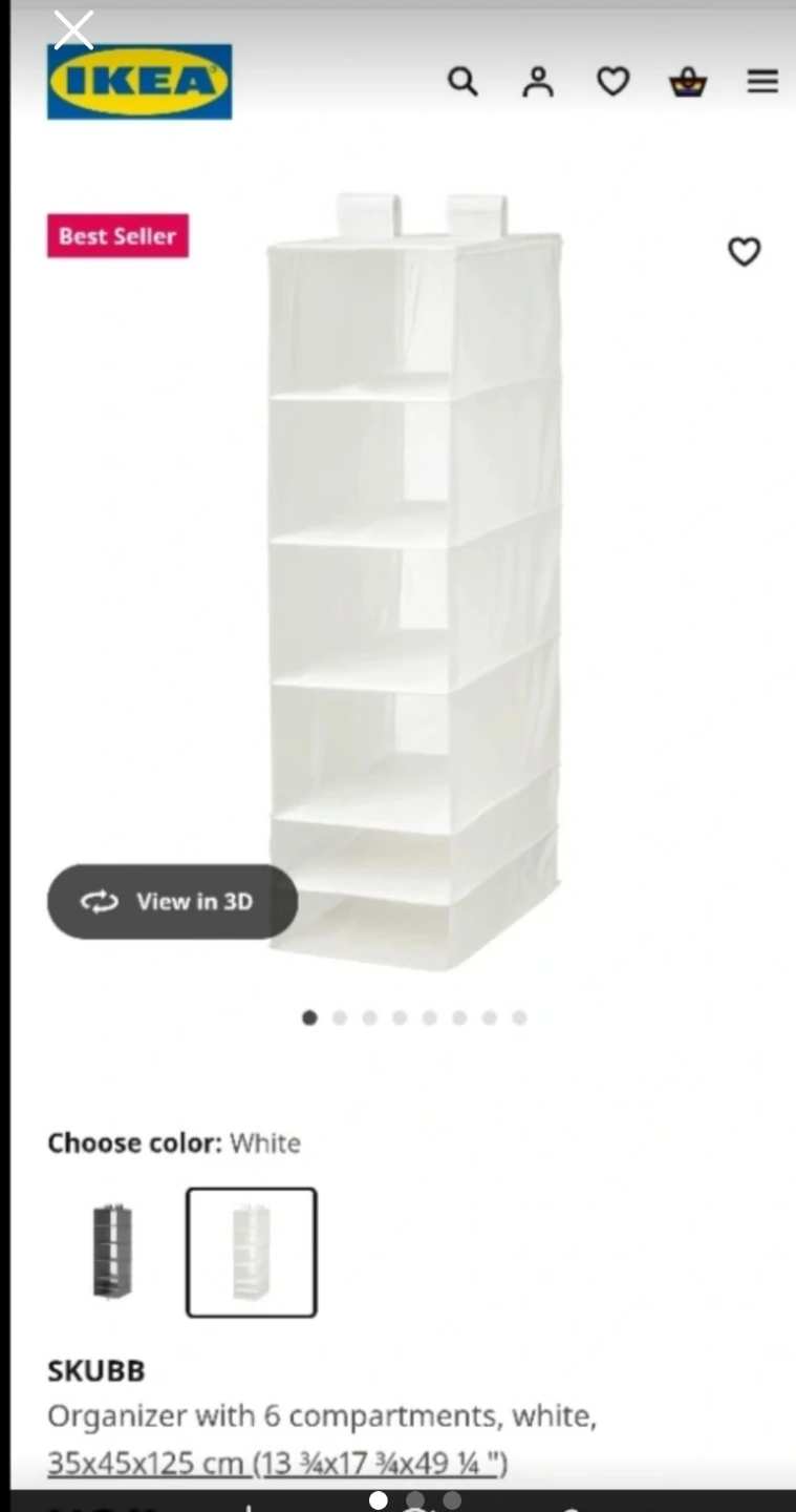 IKEA SKUBB Organizer White 6 Compartments. FIRM PRICE. - photo 3