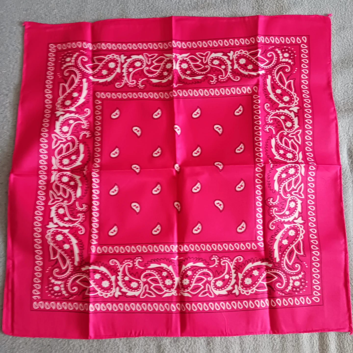 Set of 3 Paisley Bandanas - Blue, Purple, Pink - photo 2