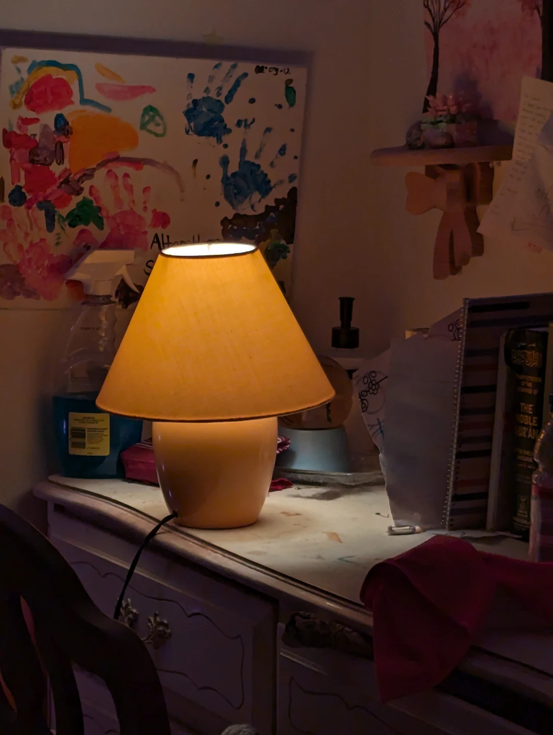 Orange Lampshade Table Lamp