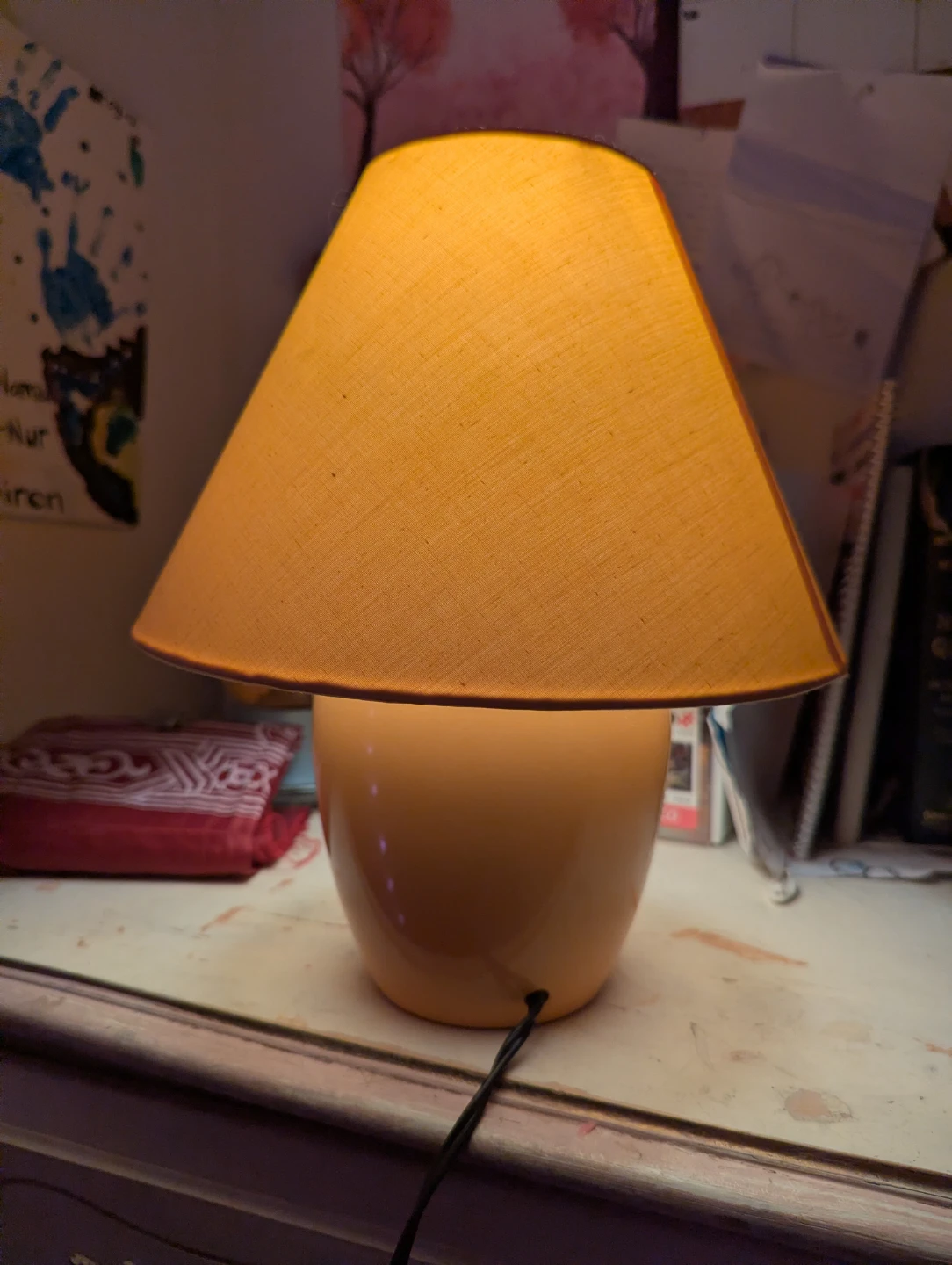 Orange Lampshade Table Lamp - photo 2