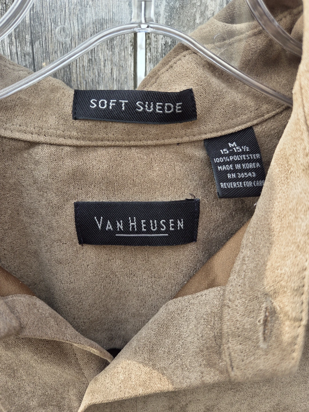 Van Heusen Soft Suede Button-Up Shirt Size Medium - photo 2