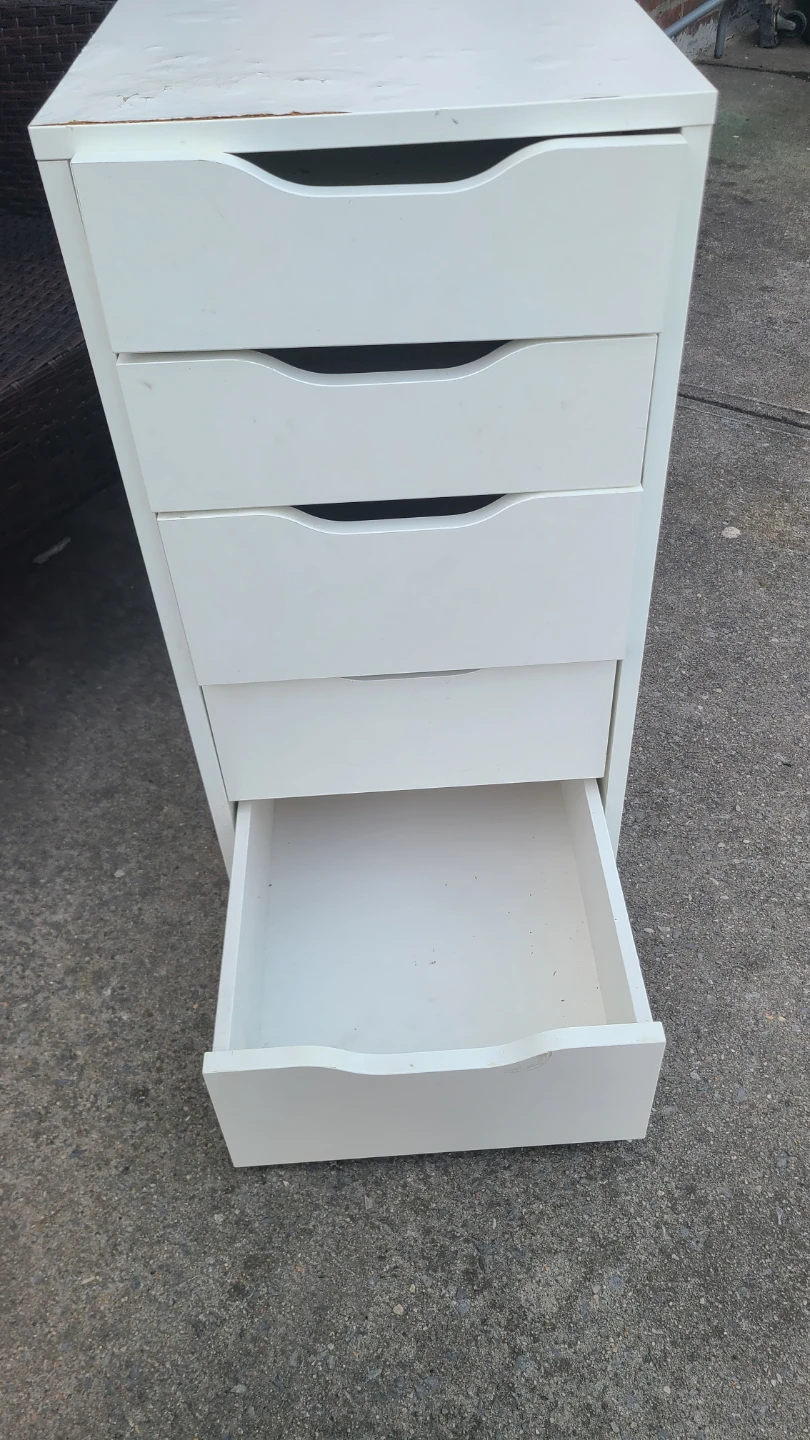White 5-Drawer Alex Chest - photo 2