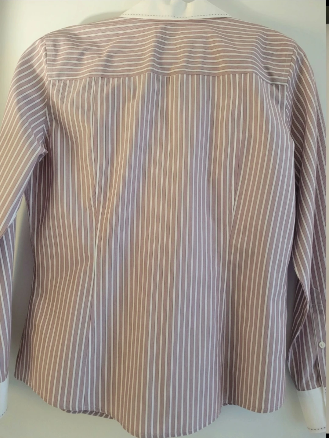 New Brooks Brothers Petite 8P Burgundy Striped Blouse - photo 3