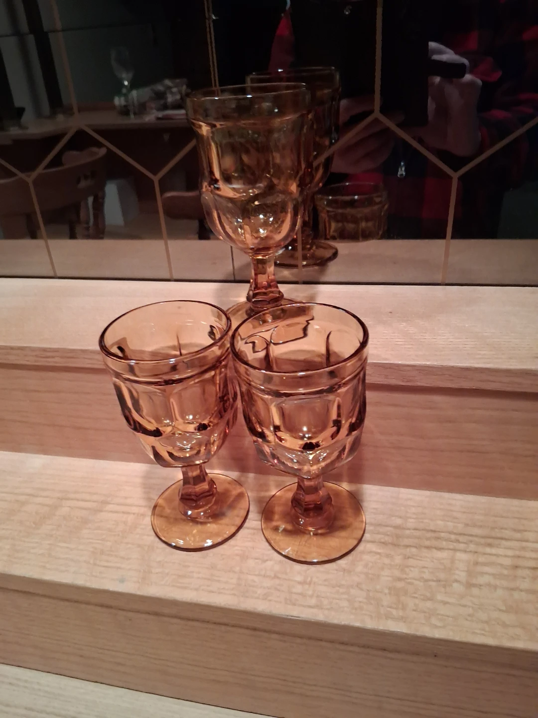 Libbey Amber Glass Goblets - Set of 12