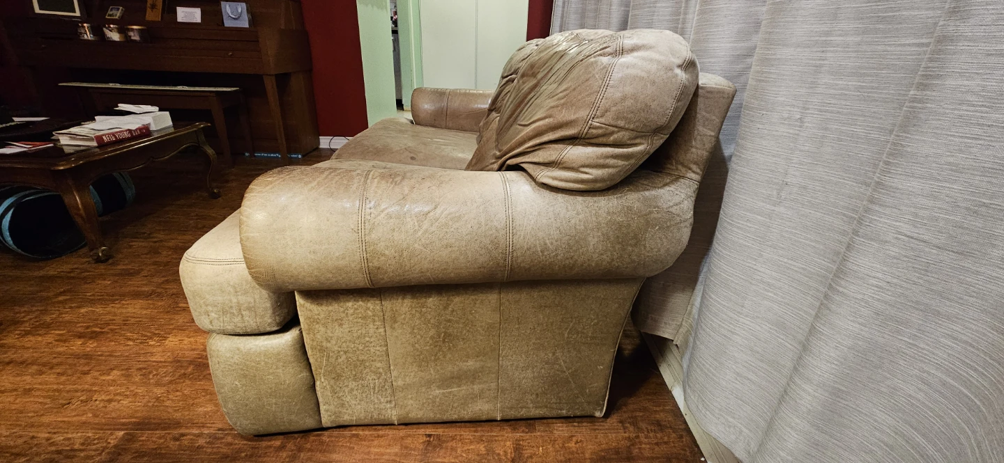 Canadian Home Collection Leather Loveseat - photo 2