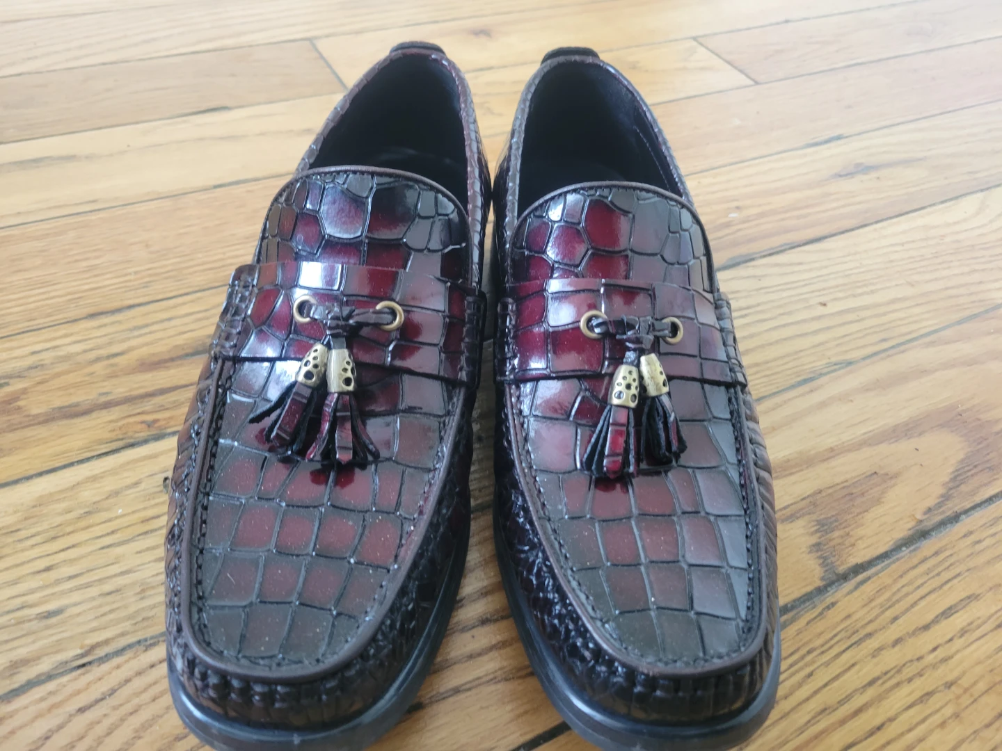 Alligator printed loafers