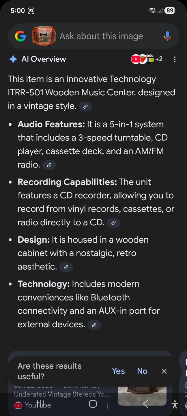 Record Player with Radio , CD Player and Cassette  Player - photo 4
