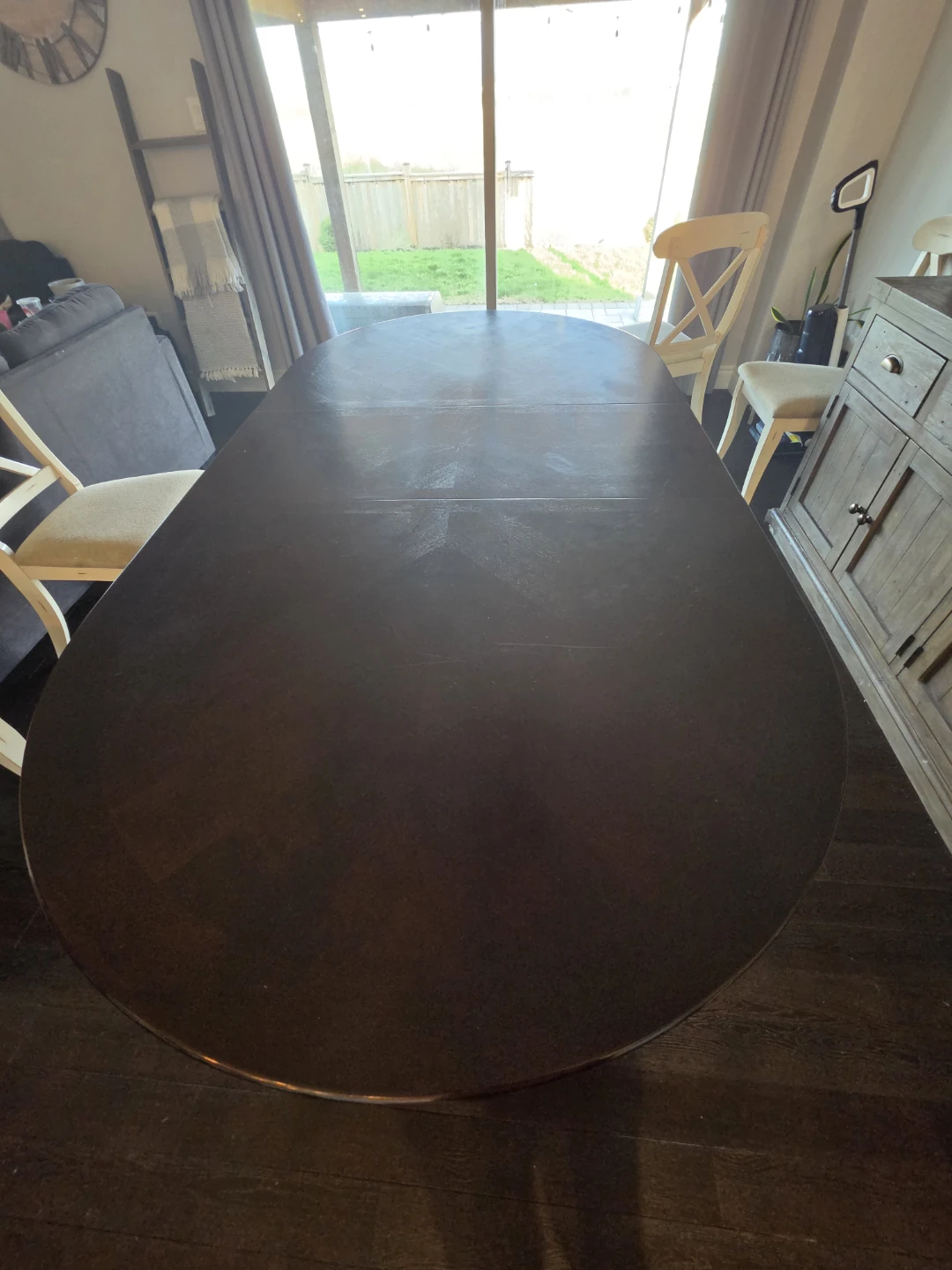 Solid wood Oval double pedestal dining table - photo 5