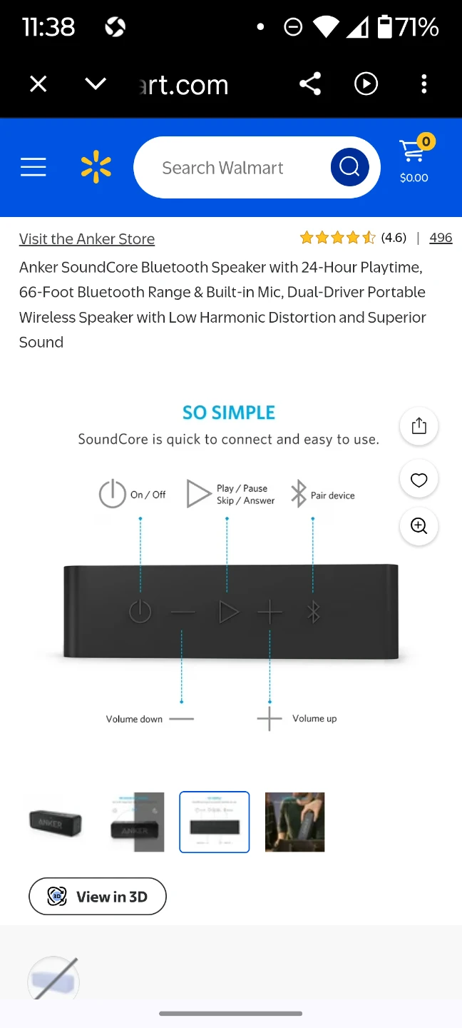 Anker SoundCore Bluetooth Speaker