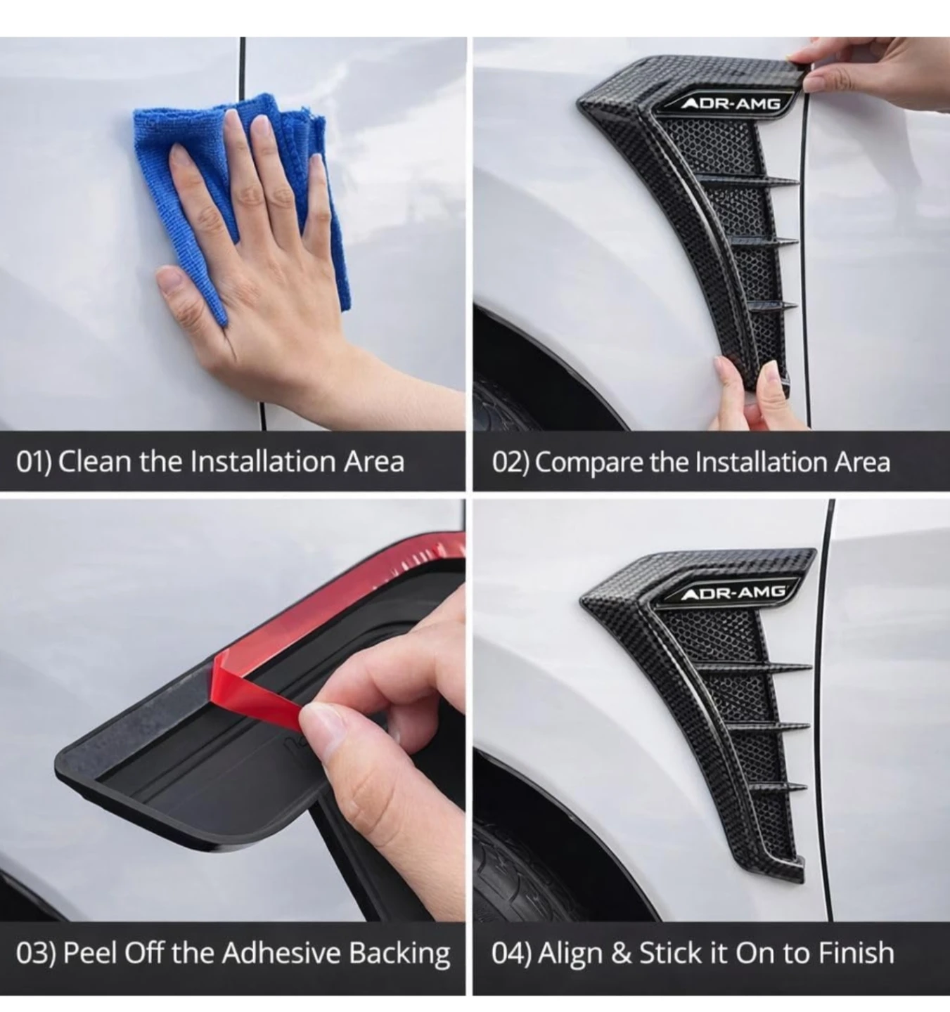 Car Fender Side Vent Stickers (2-Pack) - photo 4