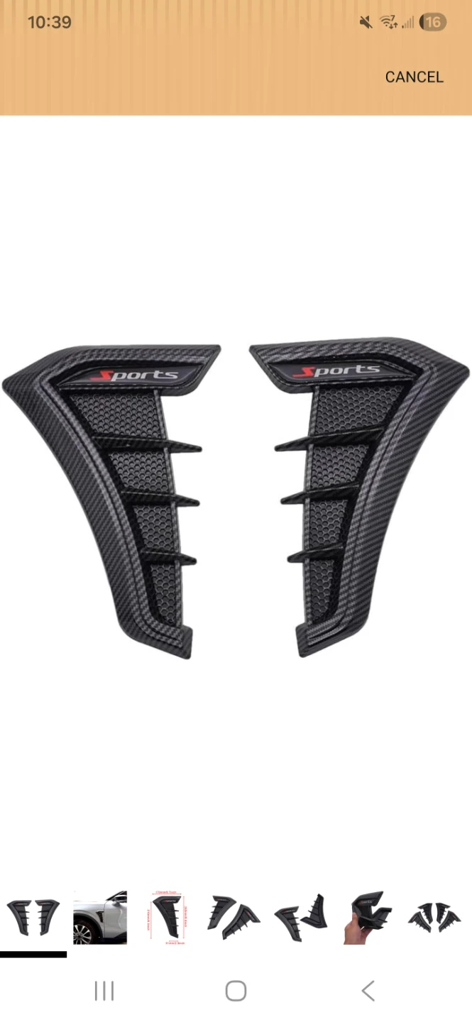 Car Fender Side Vent Stickers (2-Pack) - photo 5