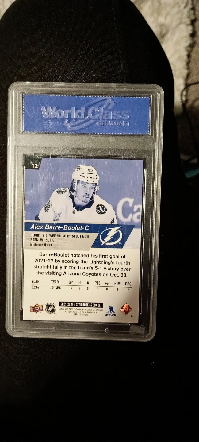 2021-22 Upper Deck Alex Barre-Boulet Rookie Hockey Card - photo 3