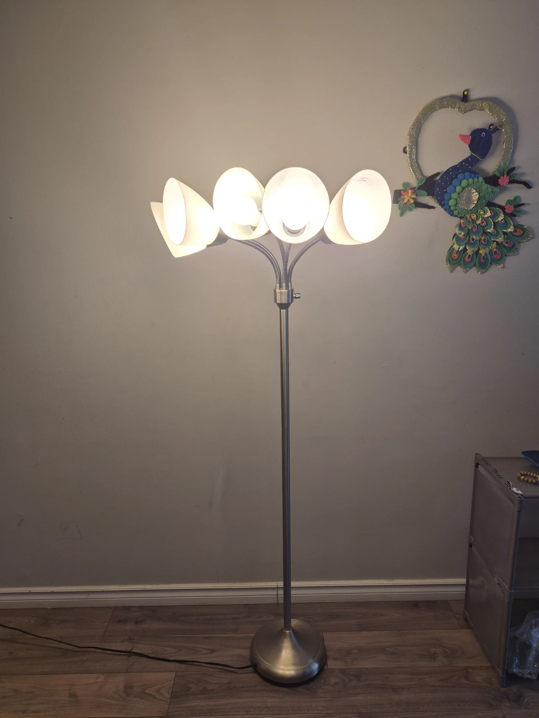 Multi-Head Floor Lamp - Silver