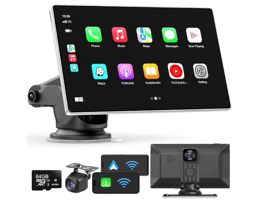 Upgraded 4K + 1080P Carplay Smartscreen with 64GB SD Card
