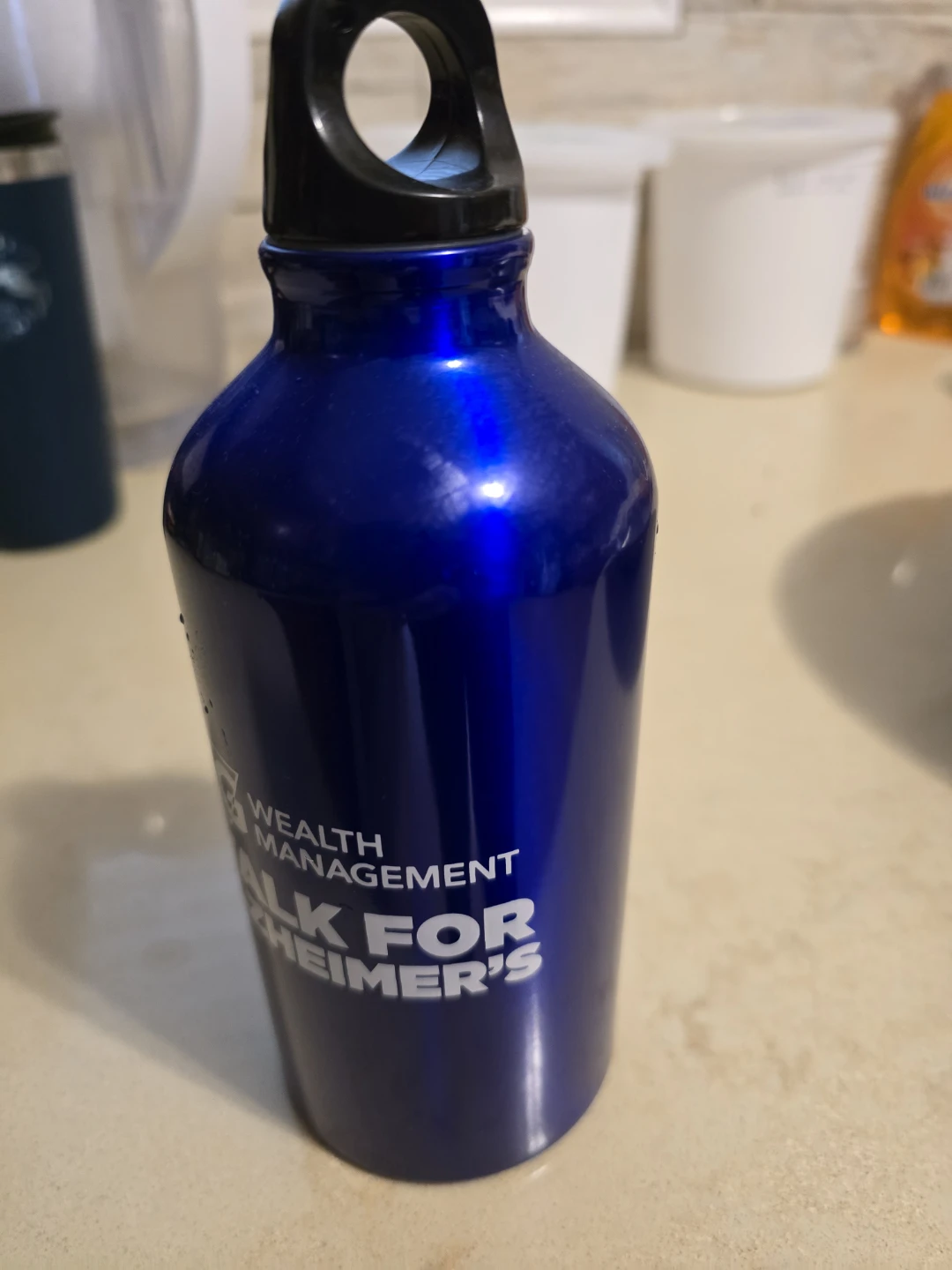 Blue "Walk for Alzheimer's" Water Bottle