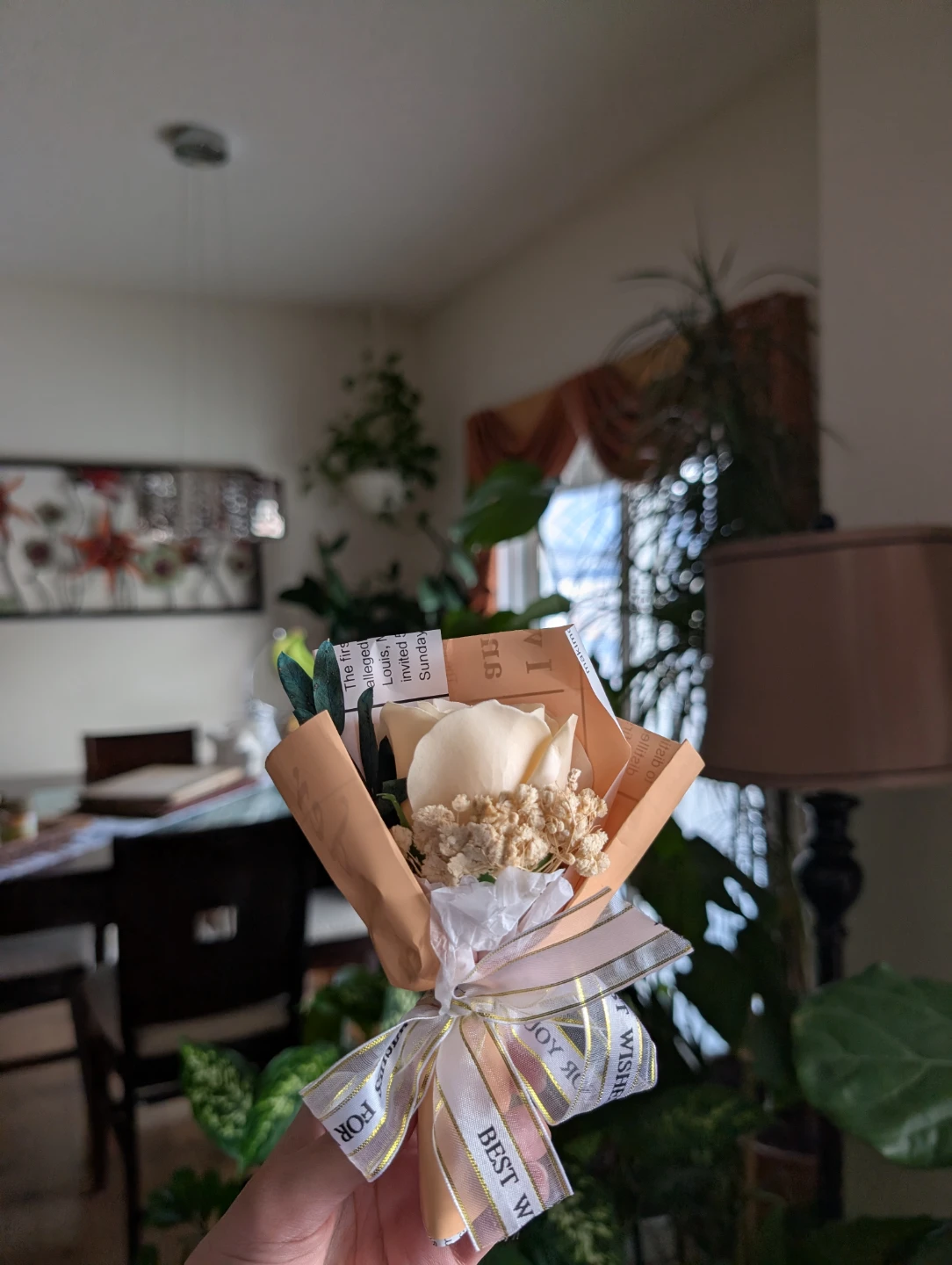 Nush Cream Rose Floral bouquet