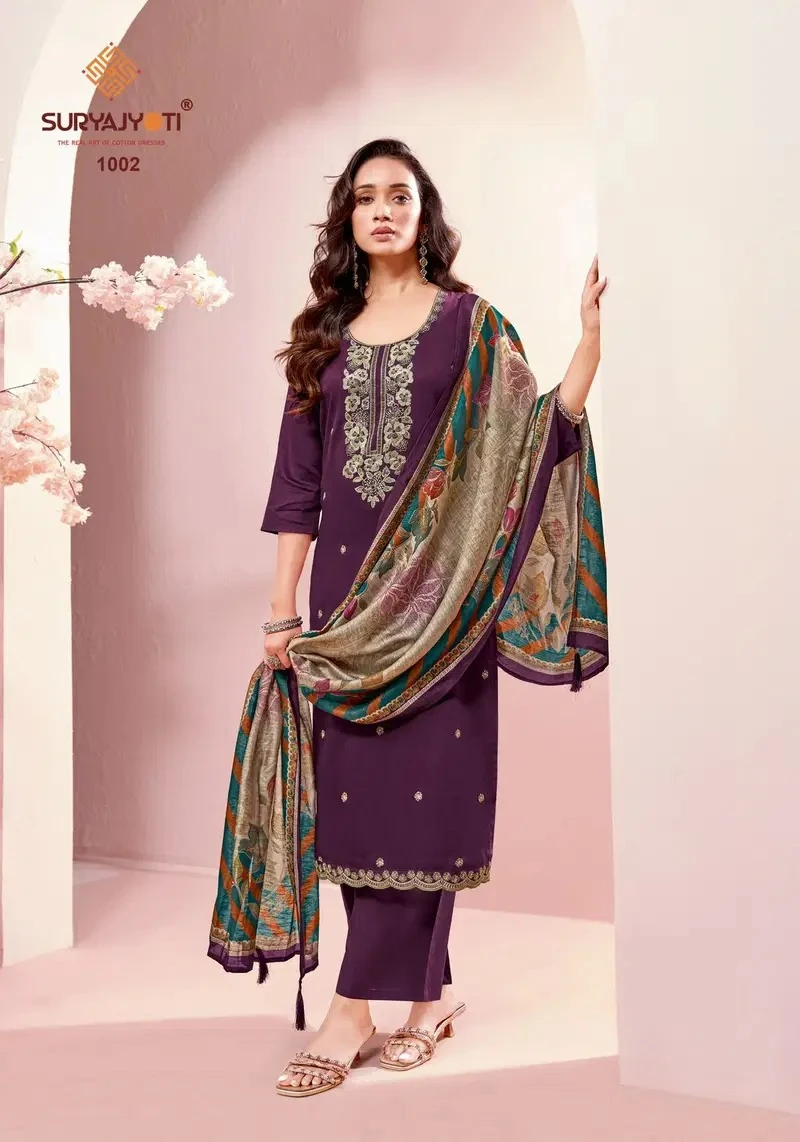 Suryajyoti Women's Embroidered Salwar Kameez Set - photo 5