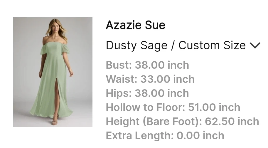 Bridesmaid Dress – (Dusty Sage / Sage Green) Size 6 - photo 3