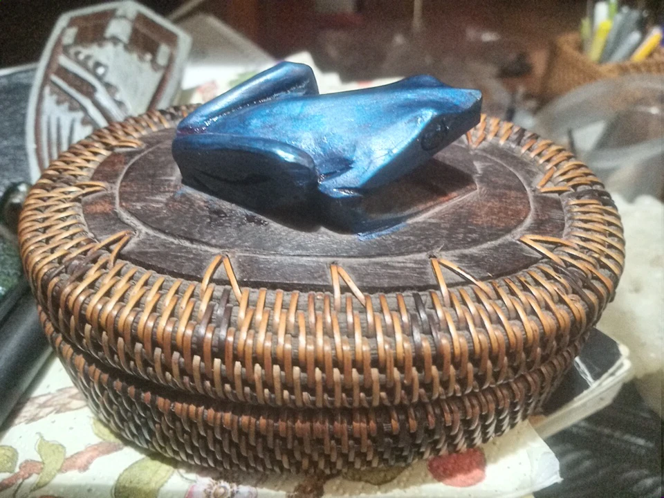 Decorative Trinket Box with Frog Lid
