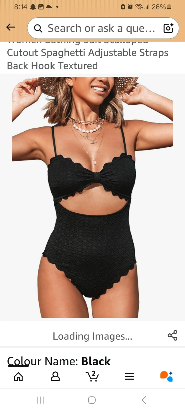 CUPSHE Women's Black Cutout One Piece Swimsuit