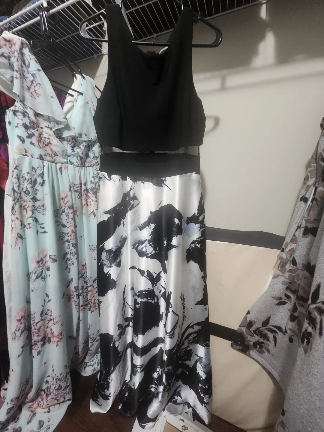 Laura Petite Black & White Two-Piece Dress Size 10