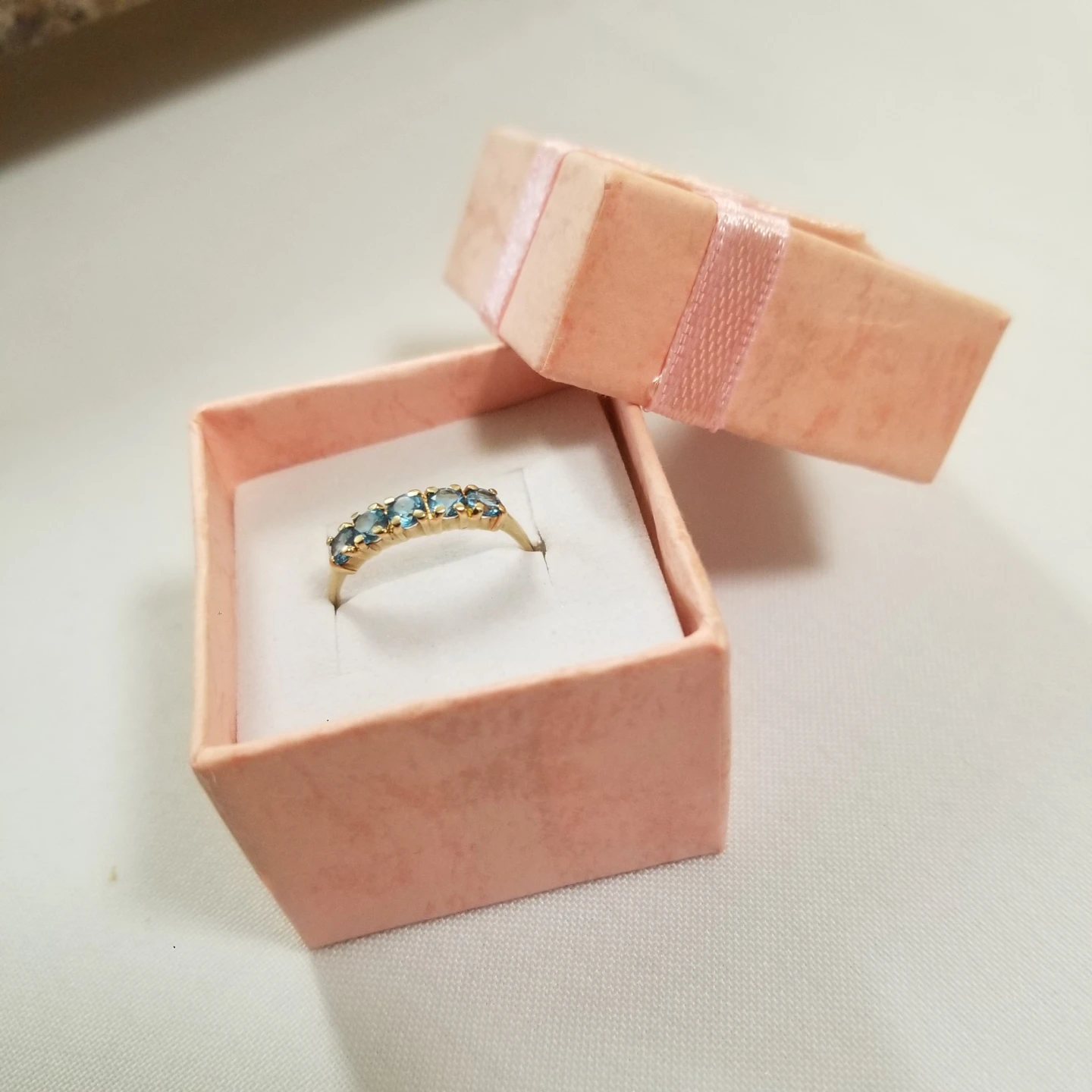 Like new 10K Real Gold With Blue Topaz - photo 4