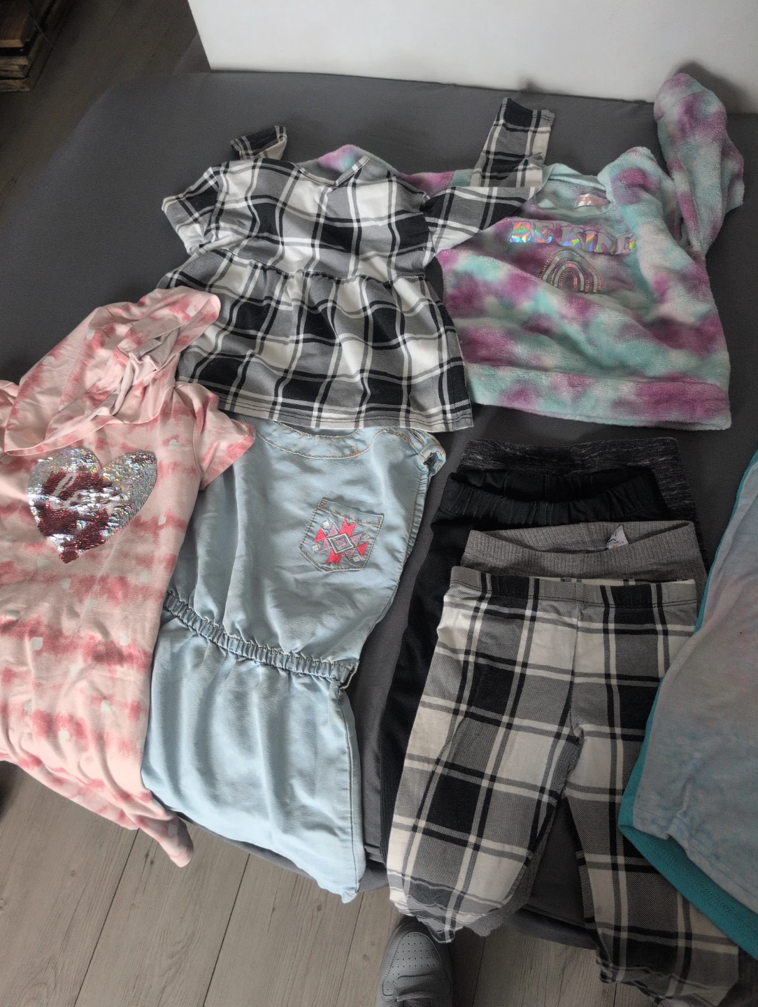 Girls' Clothing Bundle - Little Mermaid, Tie-Dye, Plaid - photo 2