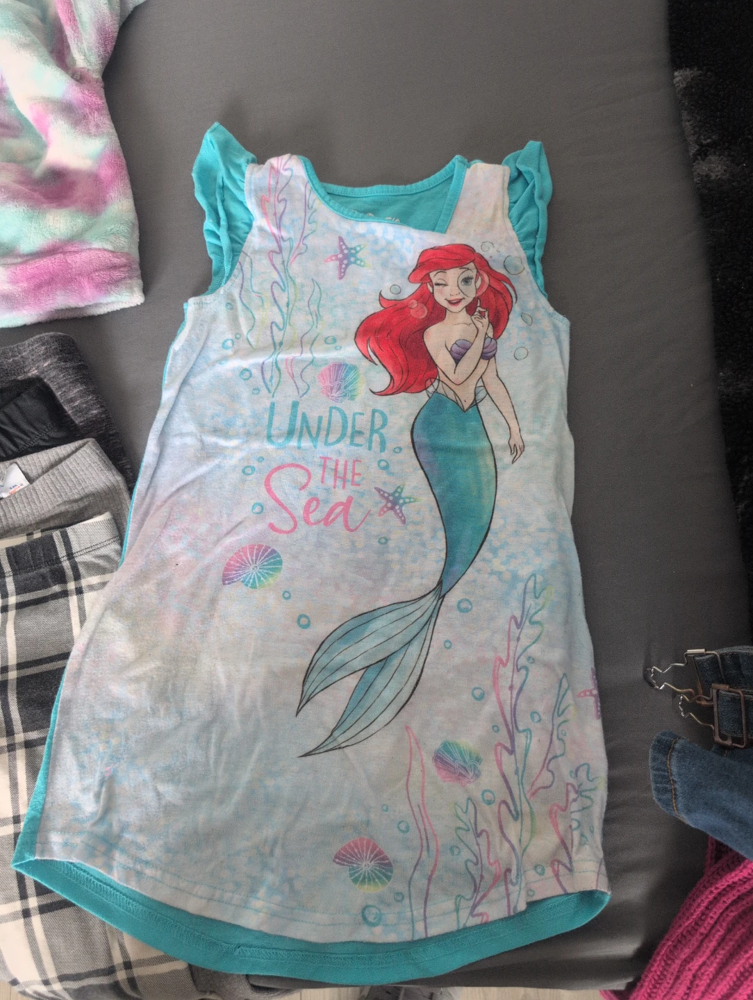 Girls' Clothing Bundle - Little Mermaid, Tie-Dye, Plaid - photo 3