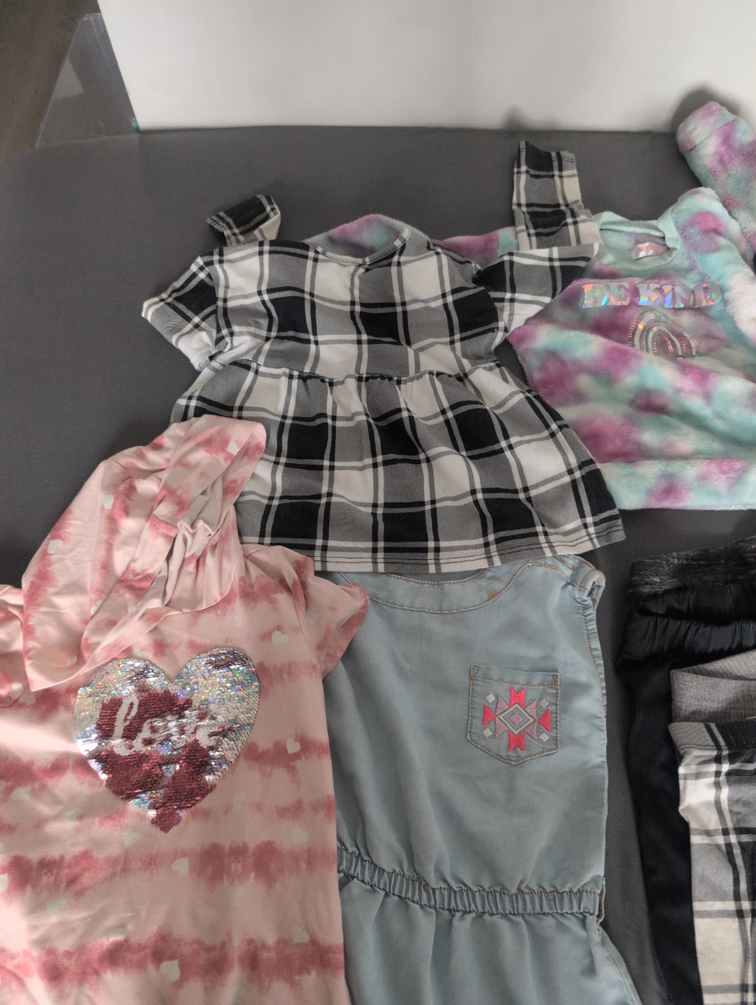 Girls' Clothing Bundle - Little Mermaid, Tie-Dye, Plaid - photo 5