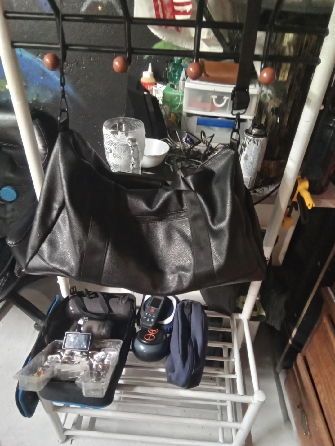Bugatti Black Faux Leather Duffle Bag - photo 2