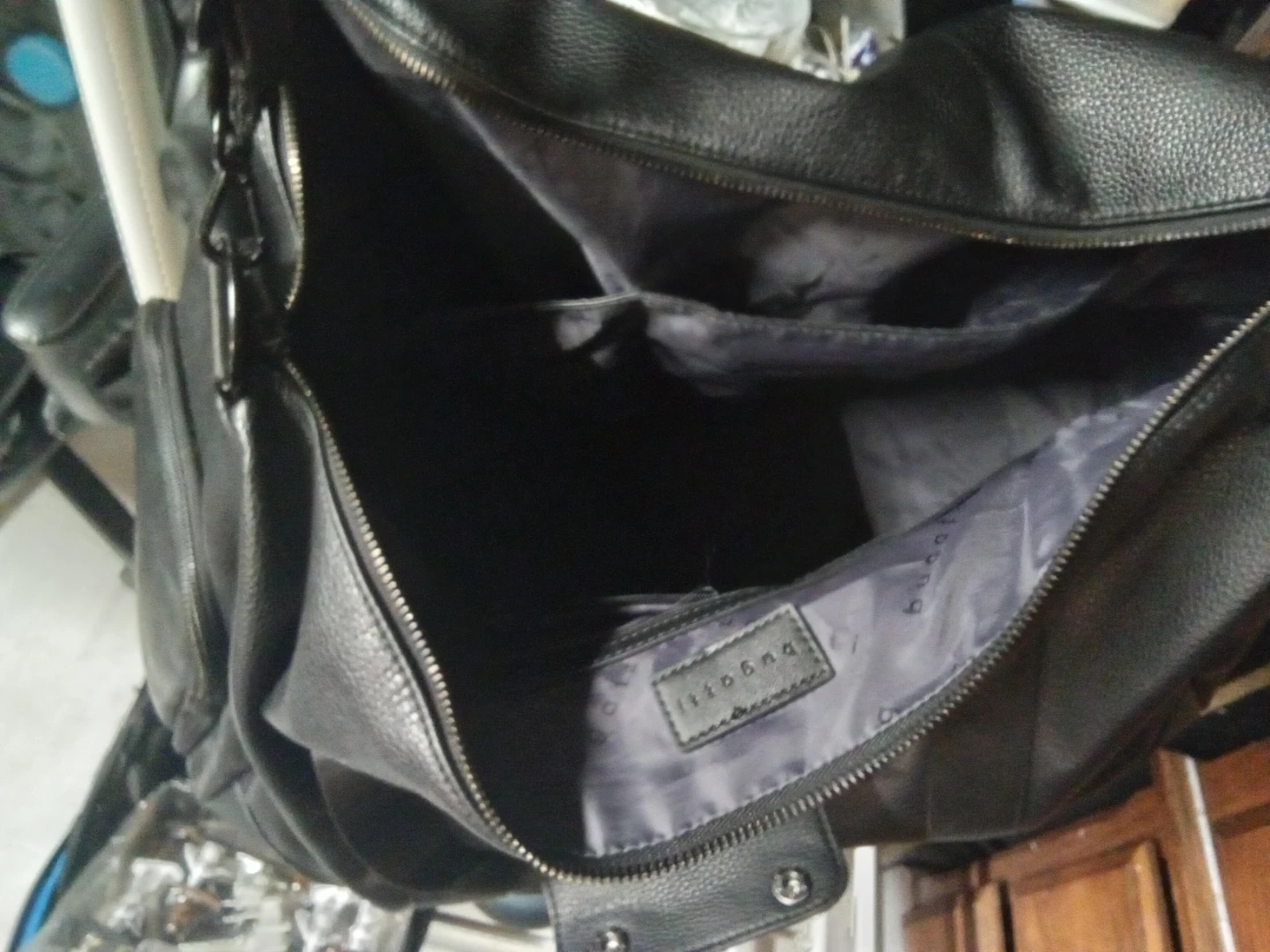 Bugatti Black Faux Leather Duffle Bag - photo 4