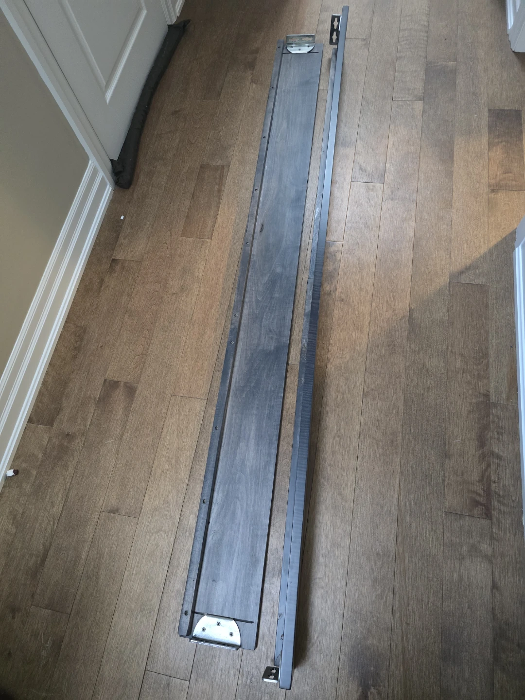 Grey Wood Bed Frame Side Rails, king