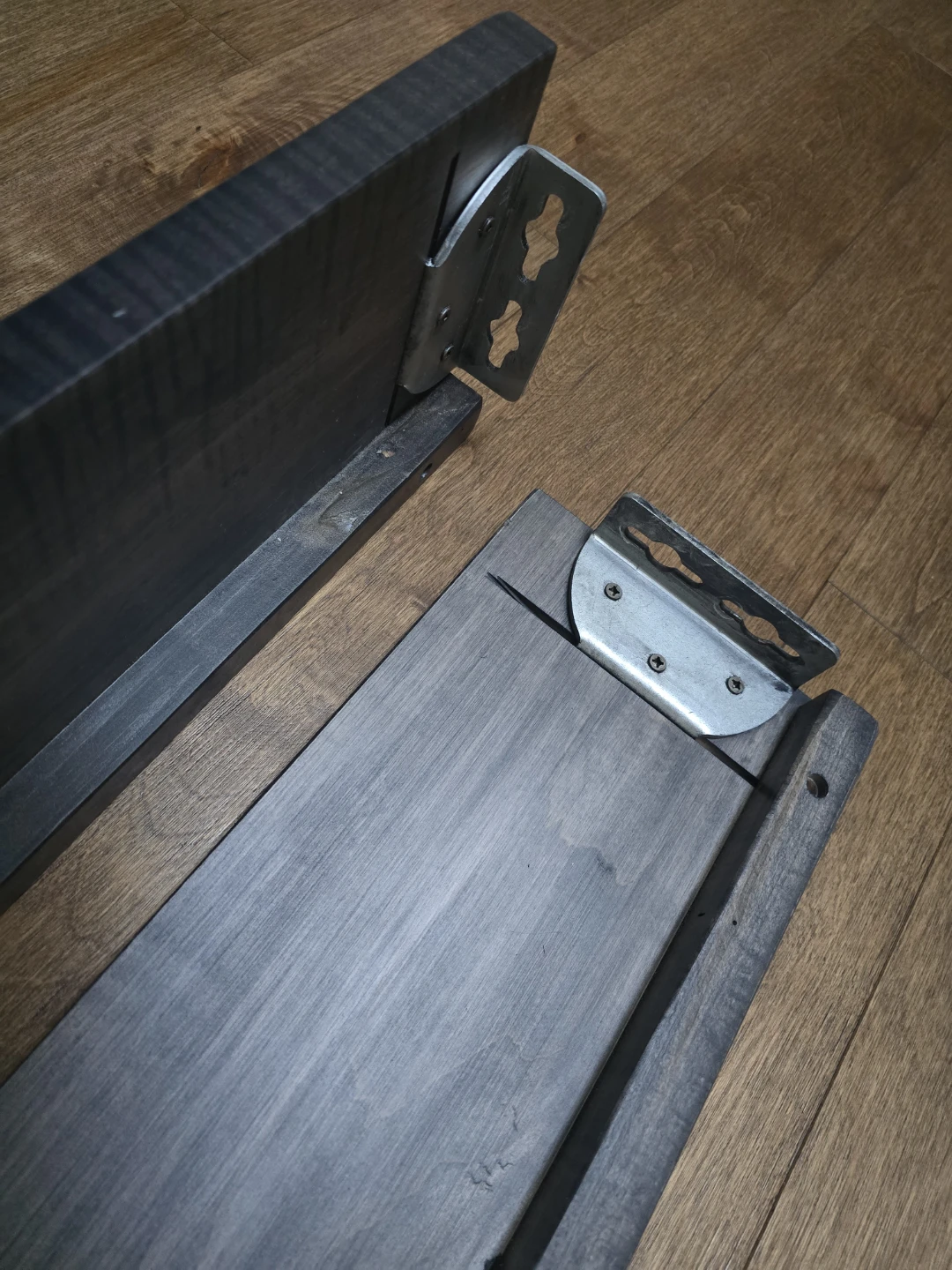 Grey Wood Bed Frame Side Rails, king - photo 3