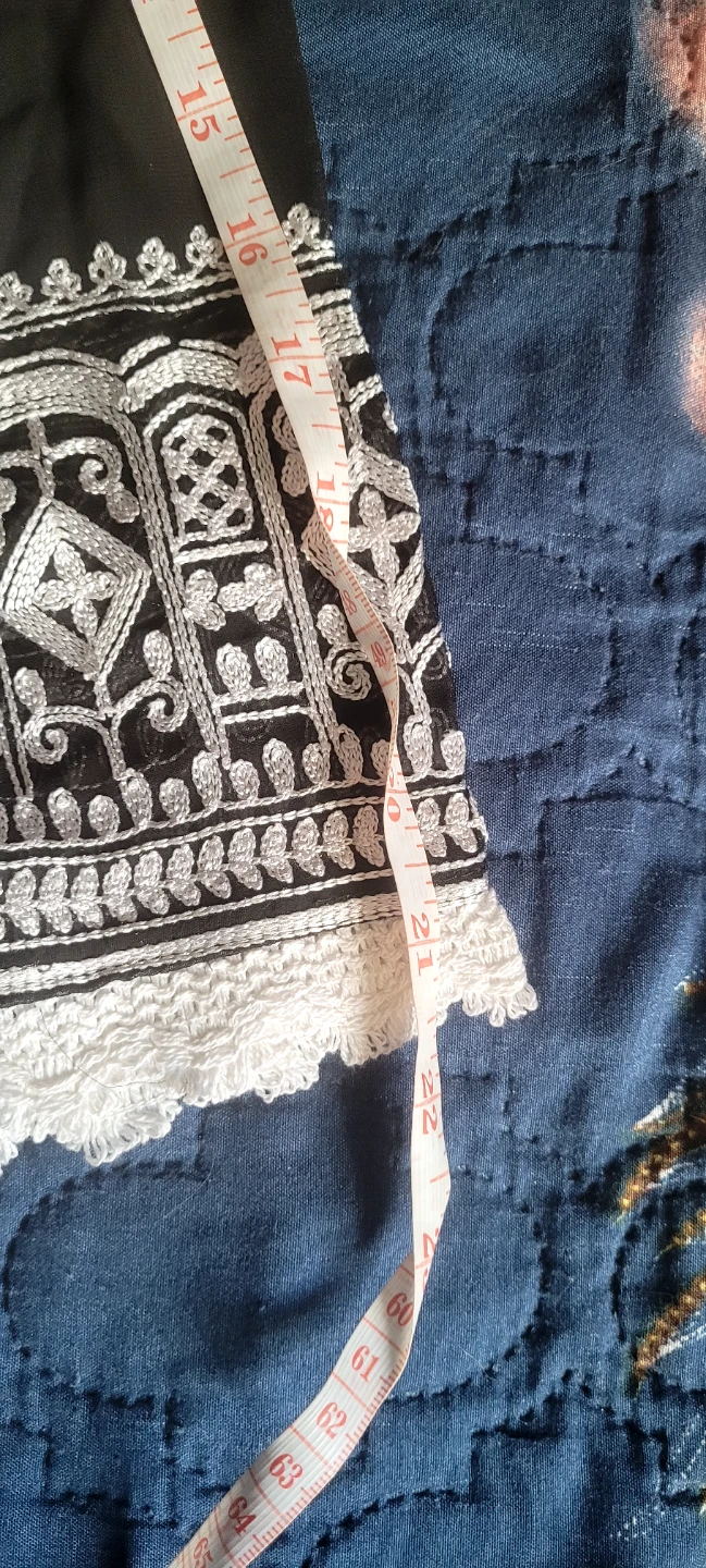 Black dresswith White Embroidery - photo 2