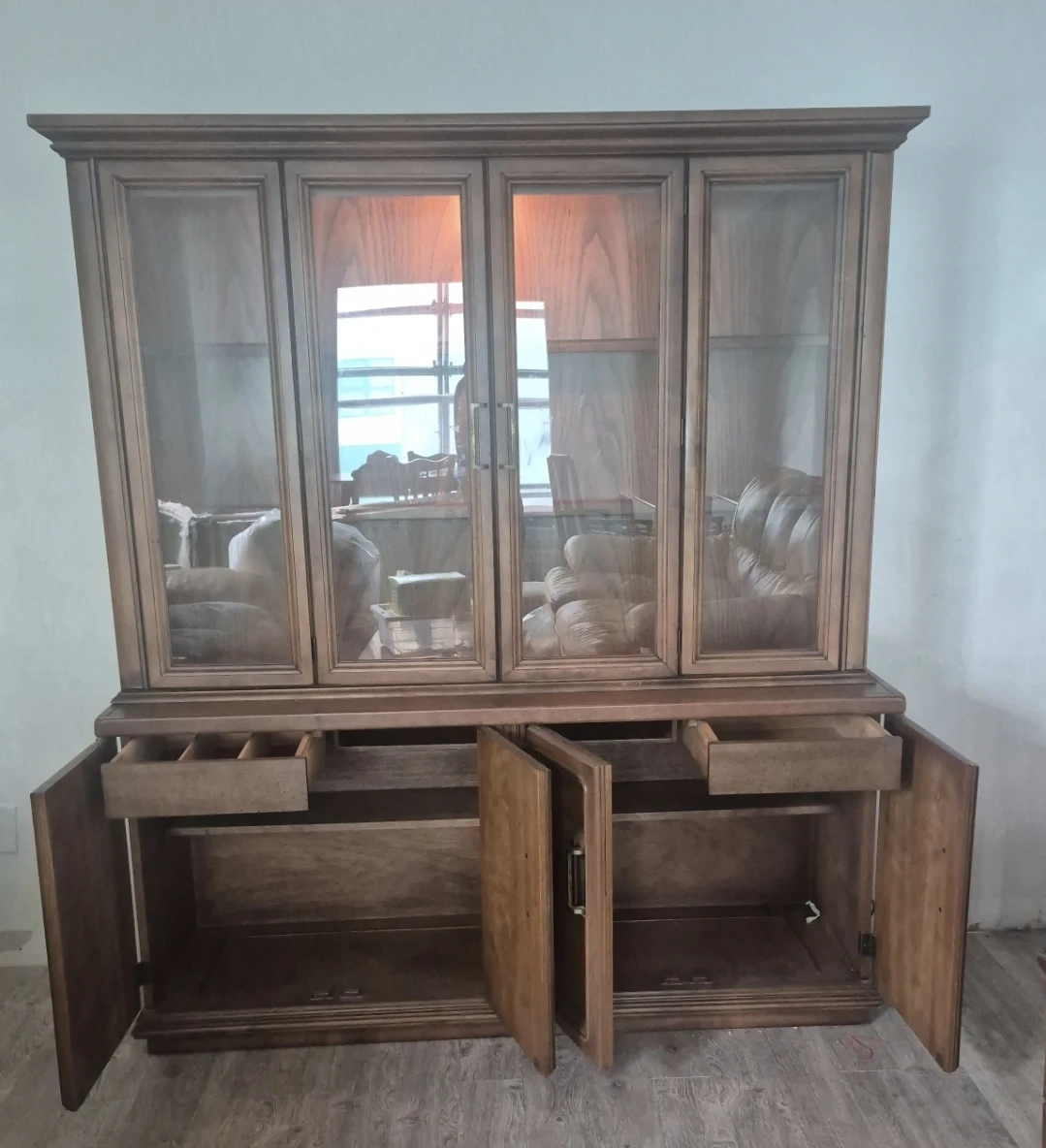 Wooden China Cabinet with Glass Doors - photo 3