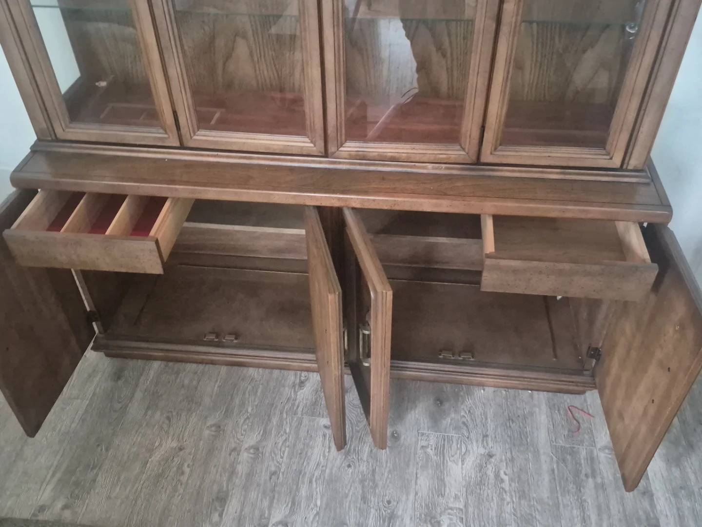 Wooden China Cabinet with Glass Doors - photo 4