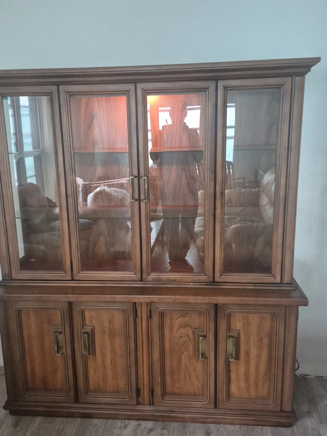 Wooden China Cabinet with Glass Doors - photo 5