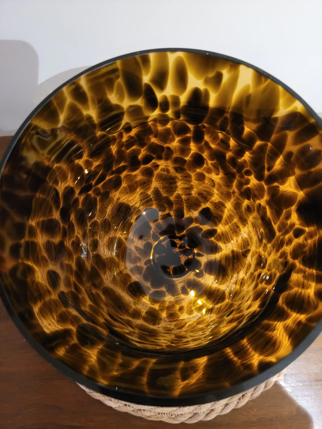 Decorative Glass Vase - Tortoiseshell Pattern - photo 2