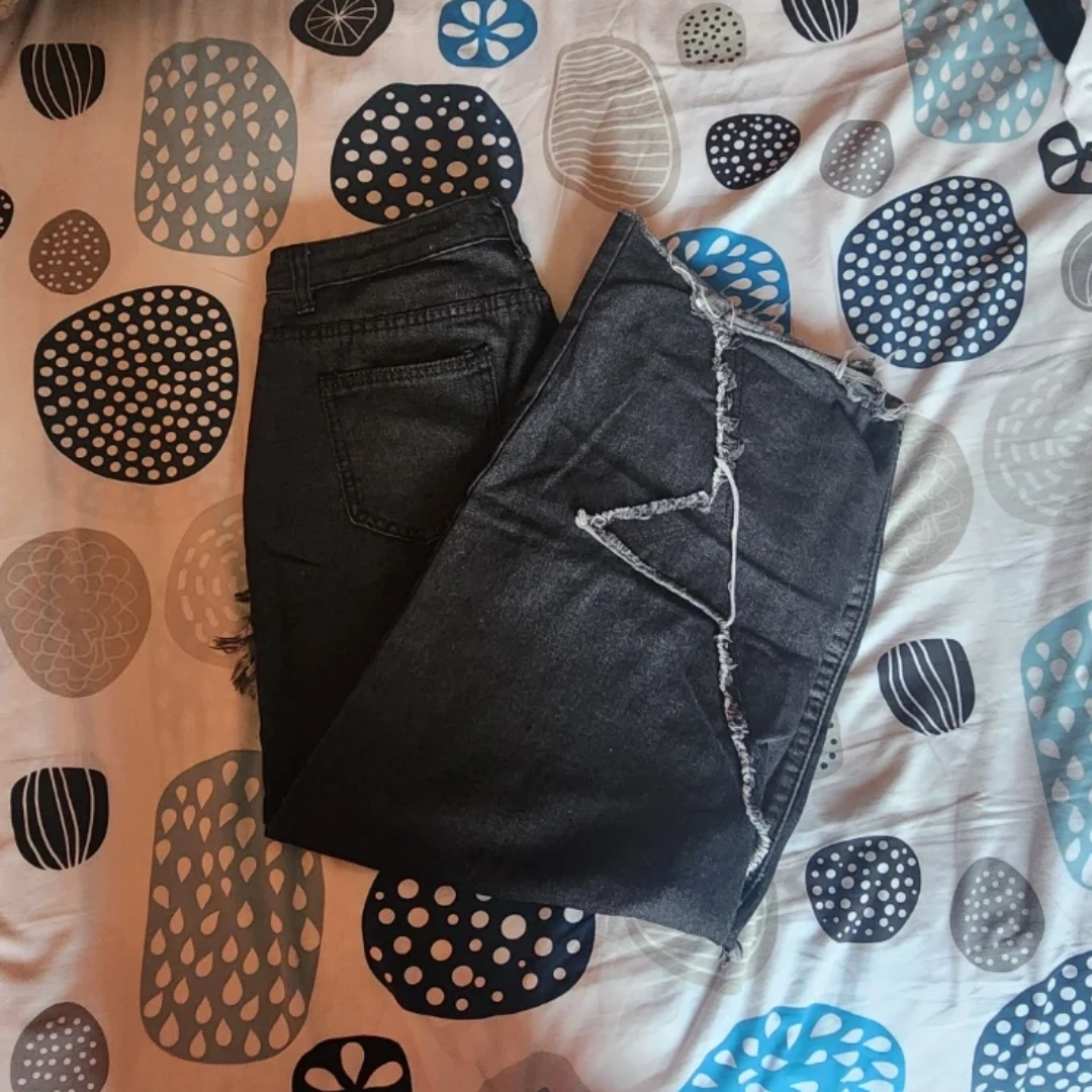 black washed distressed jeans - photo 2