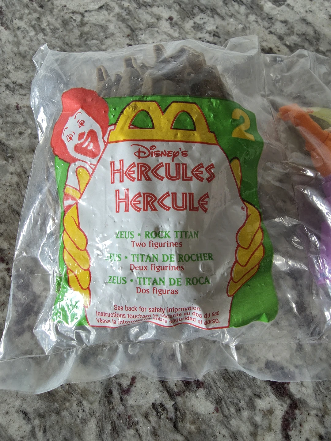 1996 McDonalds Happy Meal Toy Hercules Zeus Rock Titan